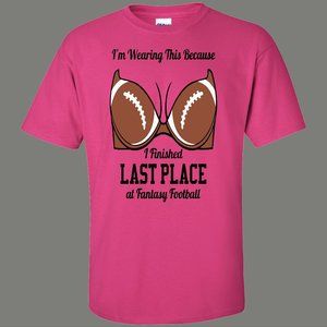 FANTASY Football Last Place Boobs Bra losers shirt